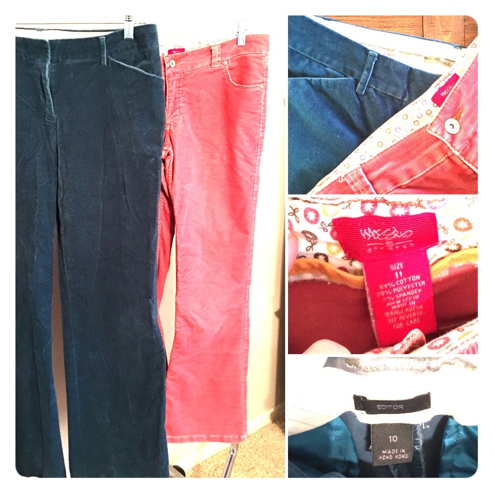 Pants - 2 pair! Velvet and corduroy, size 10/11